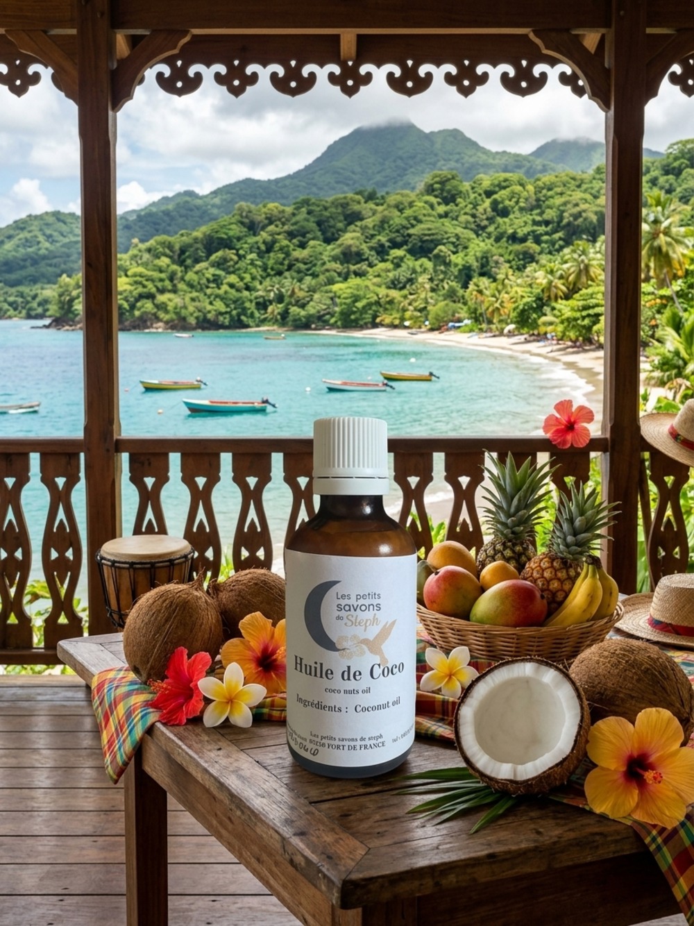 Huile de coco des antilles